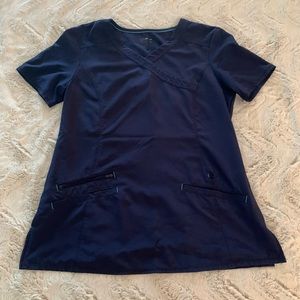 Navy Blue Scrub Top